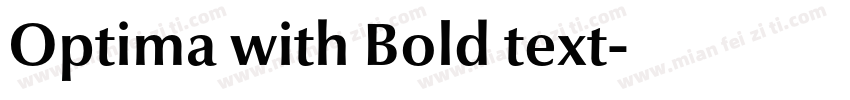 Optima with Bold text字体转换